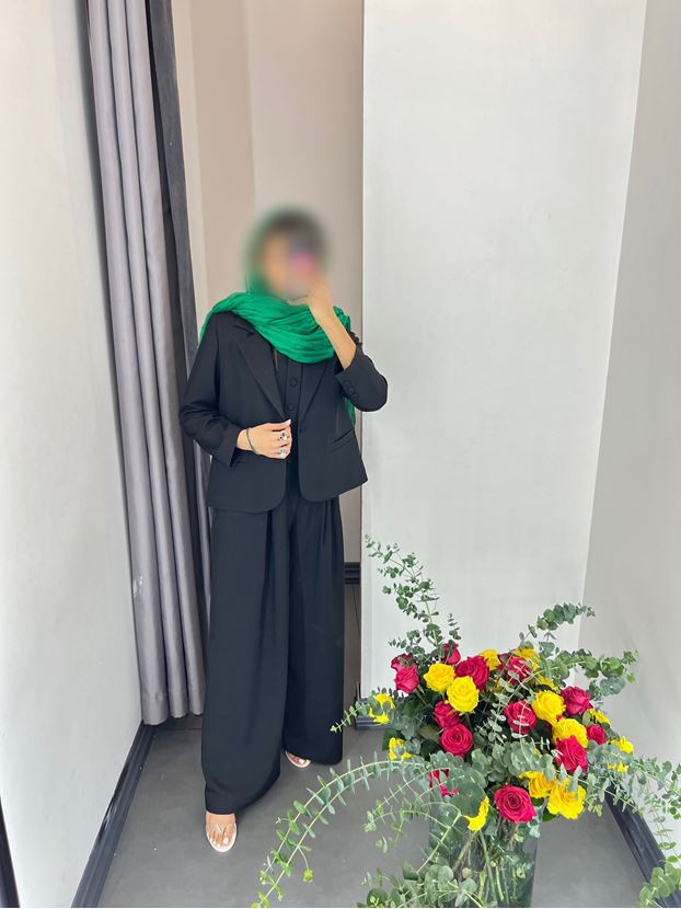 هانیران ست سه تکه کت،جلیقه و شلوار مشکی