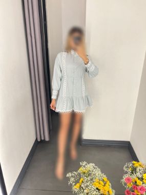 پیراهن نواردوزی پایین چین