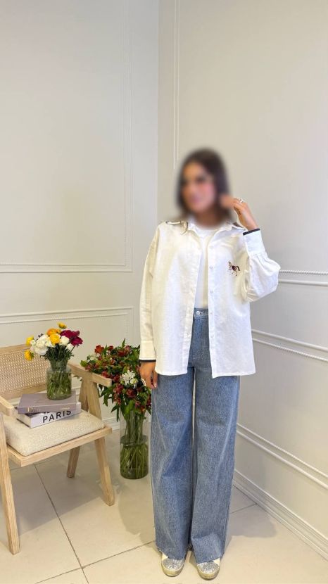پونژه horse shirt  شومیز سفید 