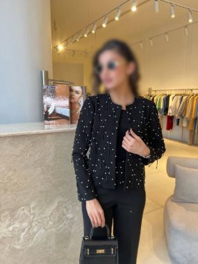 سروری کت شلوار آویزدار مشکی