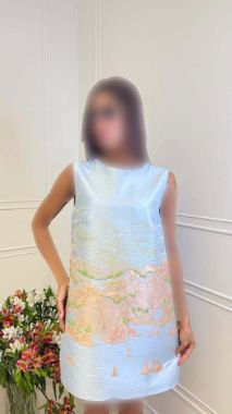 بیسادی پیراهن ایکات آبی