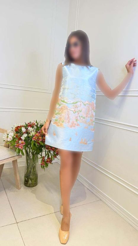 بیسادی پیراهن ایکات آبی 