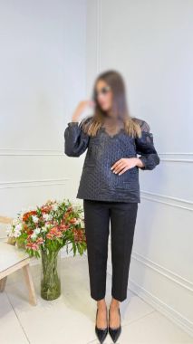 نیز بلوز اورگانزا مشکی