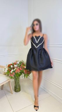 ساغر پیراهن دلین مشکی 