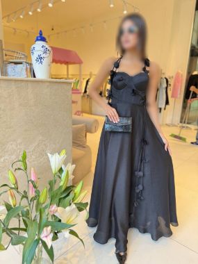 فالانژ پیراهن حریر گل مشکی 