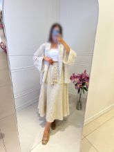 فالانژ دامن SHINE بلند طلایی 