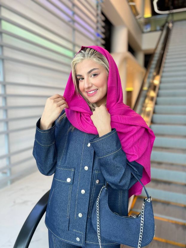 هانیران کت جیب خرگوشی جین سورمه ای 