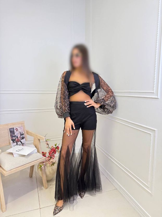 دلربا شلوار تور bellbottoms مشکی 