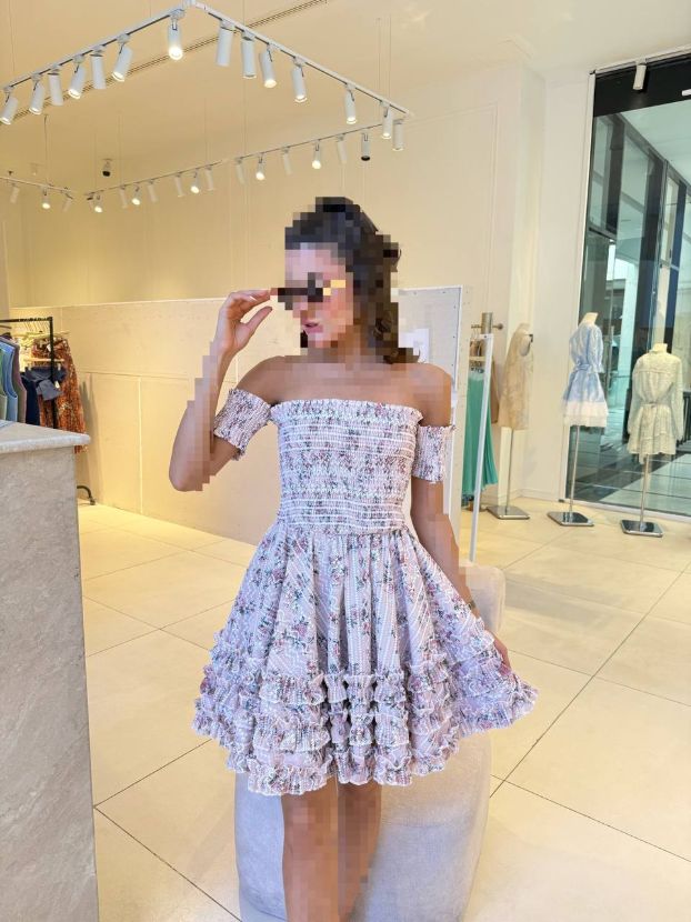 بیسادی پیراهن کشدوزی صورتی تیره