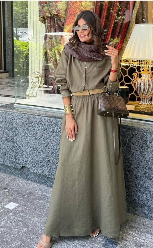 هانیران ست شومیز دامن لینن سدری 
