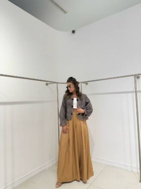 من تن کت Sakura.s ss گلدوزی گیلاس قهوه ای 
