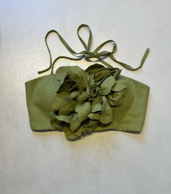 کراپ گل برجسته لینن