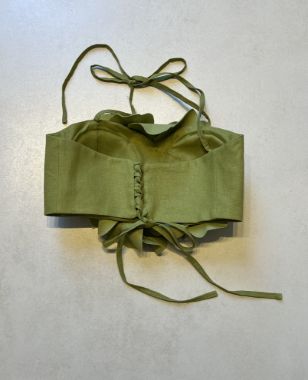 کراپ گل برجسته لینن