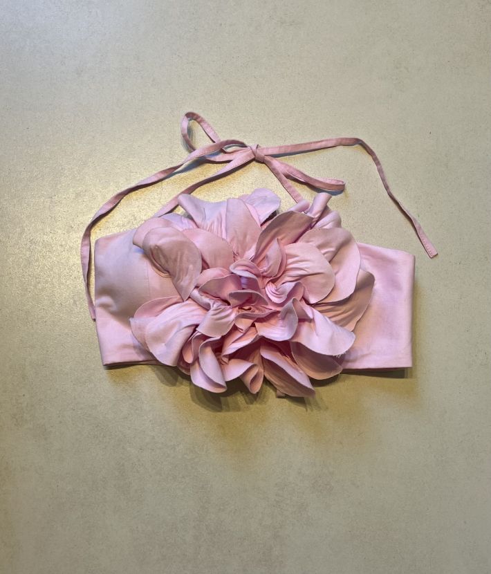 کراپ گل برجسته لینن