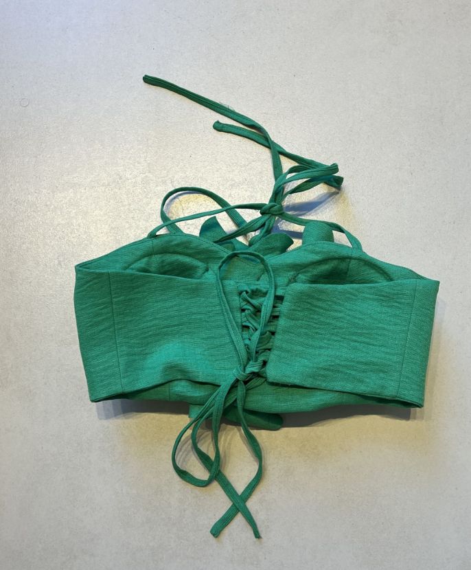 کراپ گل برجسته لینن