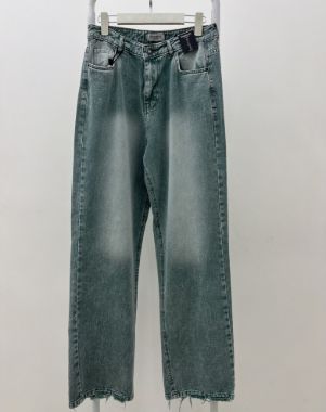هانیران شلوار جین بگ سبز ابی