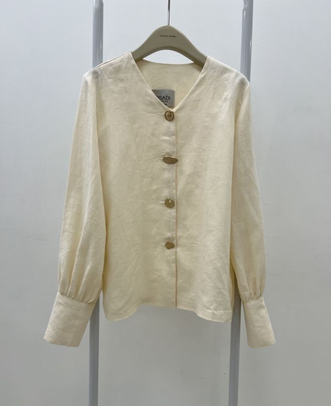 بیسادی شومیز لینن دکمه