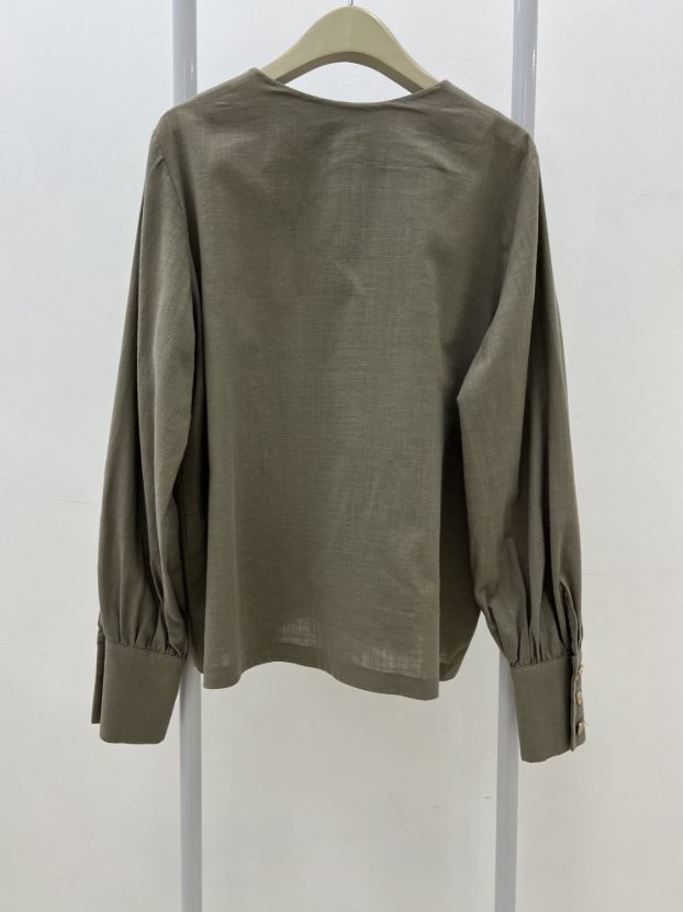 تصویر بیسادی شومیز لینن دکمه