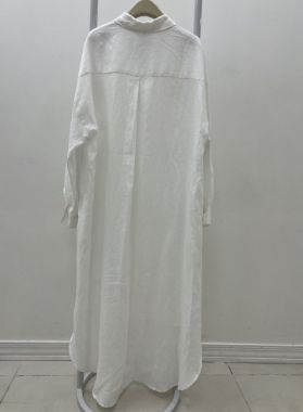 هانیران مانتو لینن بلند دو جیب