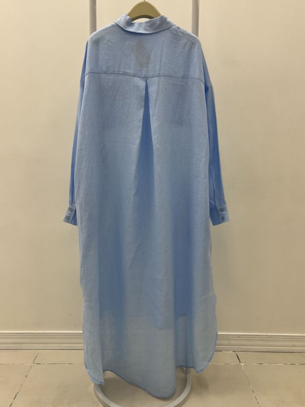 هانیران مانتو لینن بلند دو جیب