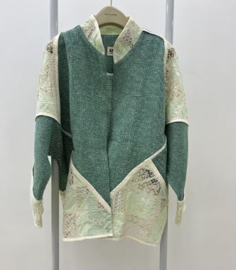 عظیمی مانتو کنفی سبز