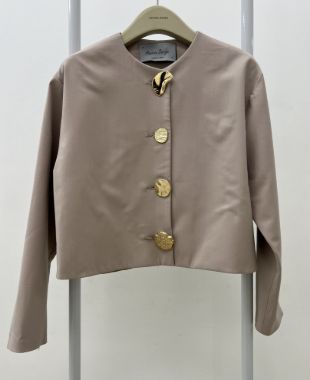 هانیران کت کوتاه پایین هلالی دکمه طلایی