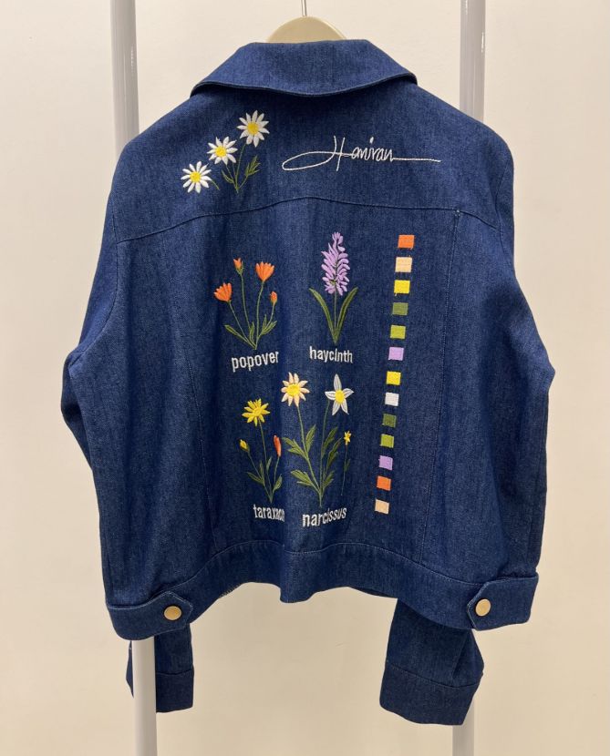 هانیران ست کت شلوار جین گلدوزی