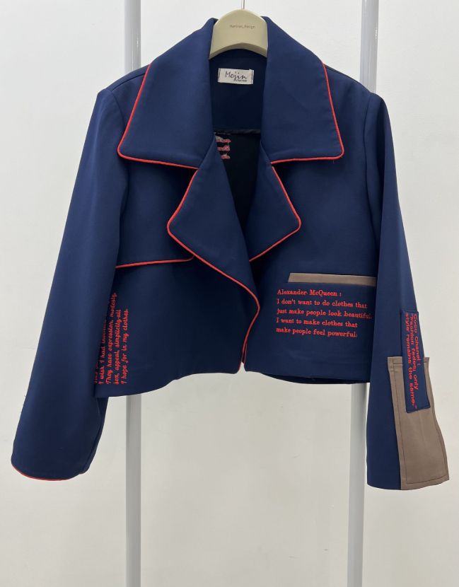 مژین کت نت سرمه ای