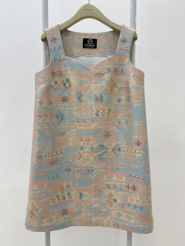 سدره پیراهن یقه دلبری صورتی