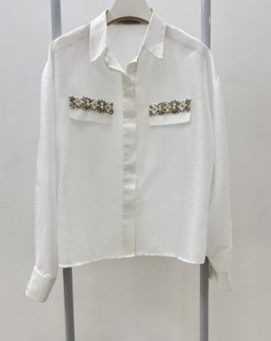 می شومیز مروارید سفید