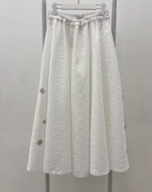 شهرابی دامن ژاکارد جواه دوزی سفید