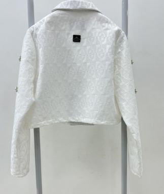 شهرابی کت ژاکارد جواهر دوزی سفید