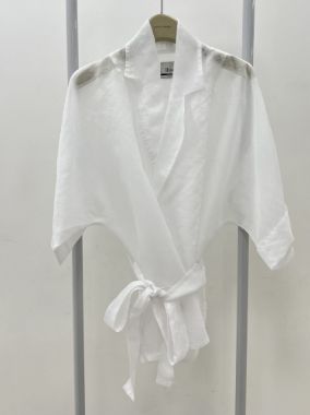 بیسادی کت حریر سفید گشاد