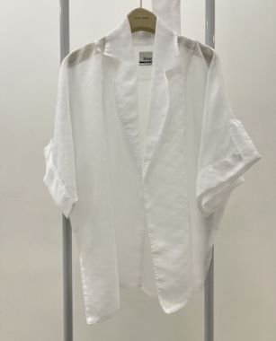 بیسادی کت حریر سفید گشاد