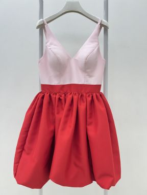 ساغر پیراهن صورتی سرخ آبی