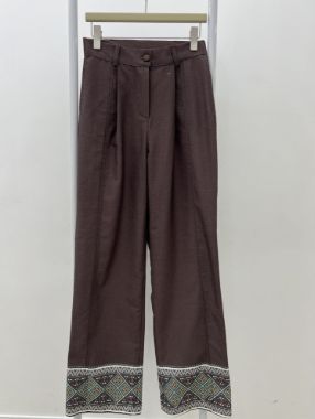 دی دی شلوار قهوه ای حاشیه دار