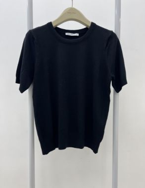 هانیران بافت بلند یقه گرد آستیبن کوتاه