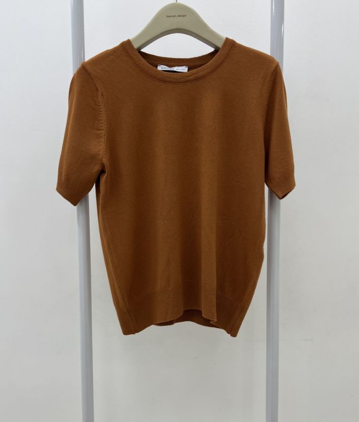 هانیران بافت بلند یقه گرد آستیبن کوتاه