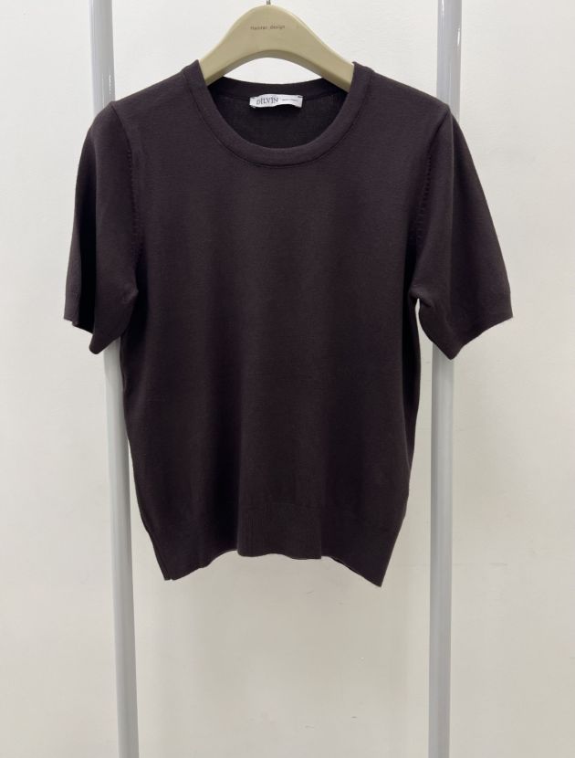 هانیران بافت بلند یقه گرد آستیبن کوتاه