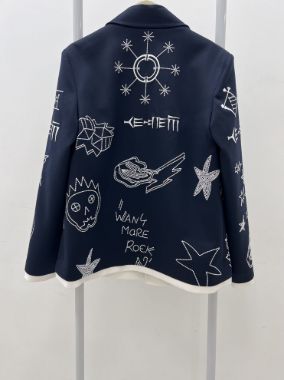 السا کت طرح دار سرمه ای