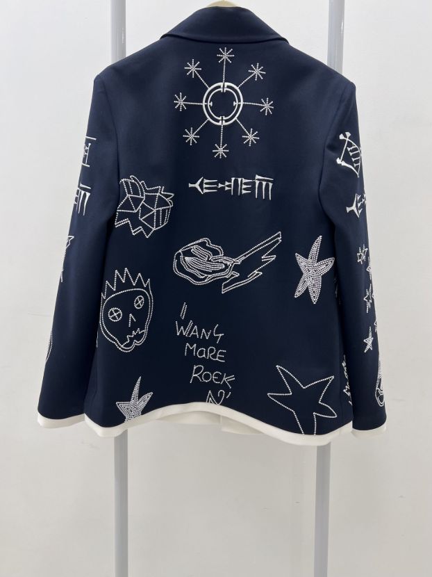 السا کت طرح دار سرمه ای