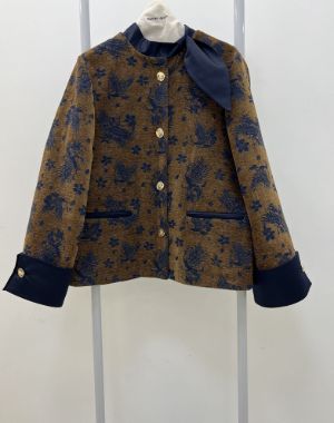 من تن کت جین طرح ققنوس قهوه ای سرمه ای Gilim coat