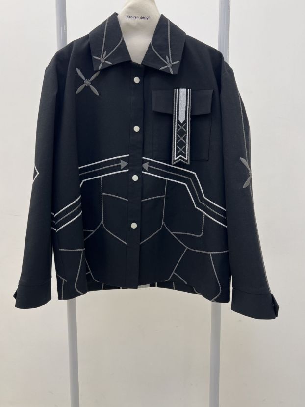 کت درفشن لینن مشکی