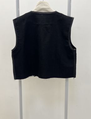 جلیقه جین جلو زیپ ستاره ای