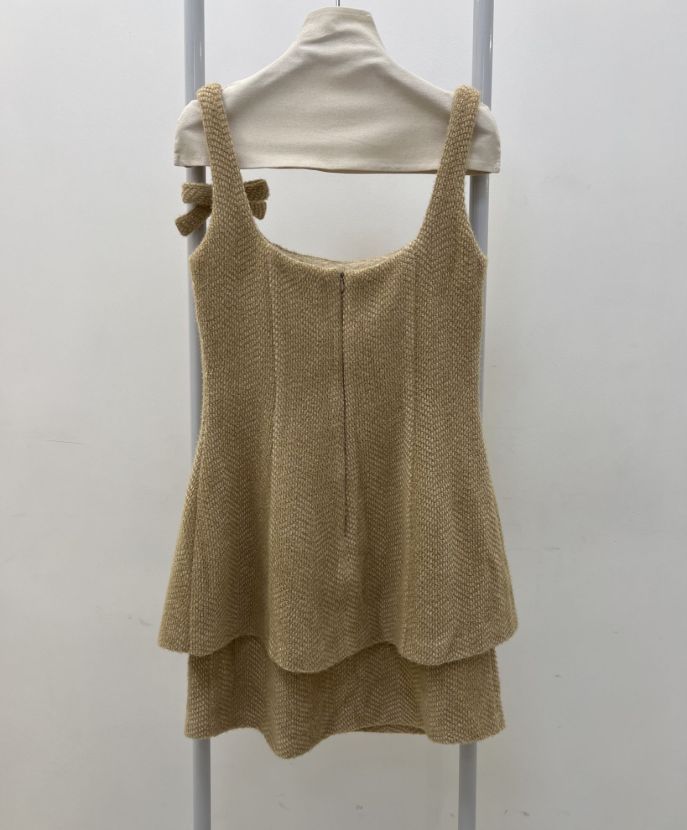 پیراهن پاپیونی پشمی کرم