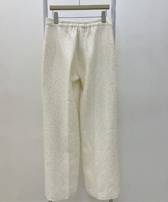 شلوار پولکی گشاد شیری