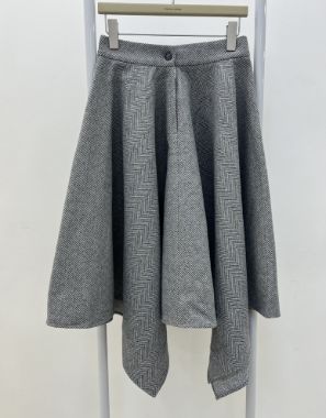 دامن کلوش شنلی طوسی