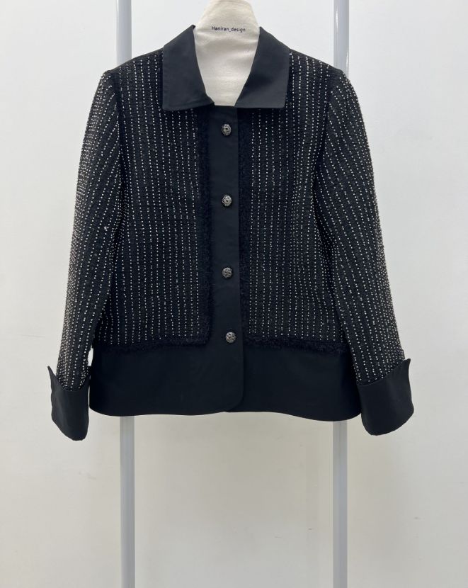 کت شنل مشکی میله دوزی