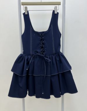 پیراهن پیونی 2 جین سرمه ای