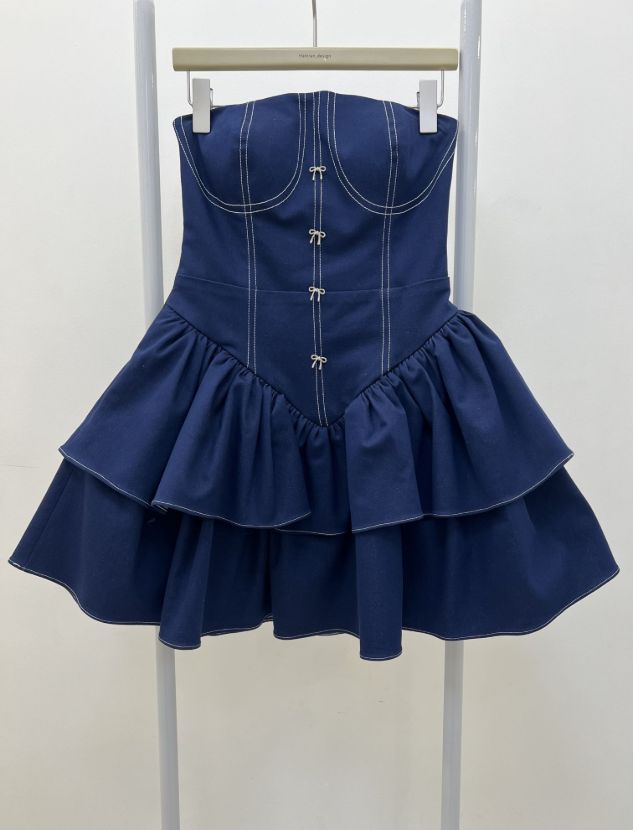 پیراهن پیونی سرمه ای